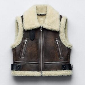 Zara Cropped Double Faced Vest